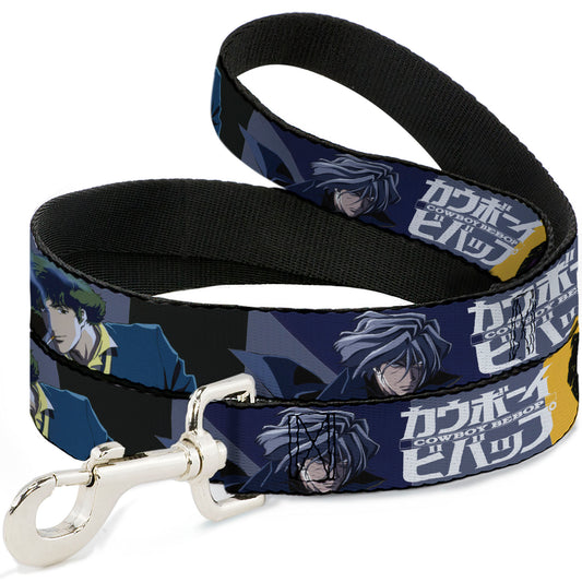 Dog Leash - COWBOY BEBOP Spike Vicious and Faye Pose and Title Logo Blues/Yellow