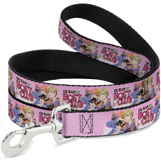 Dog Leash - OURAN HIGH SCHOOL Character Group Pose and Title Logo Pinks
