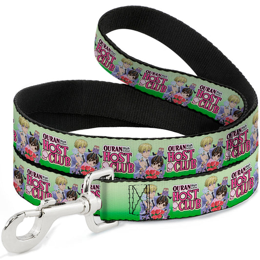 Dog Leash - OURAN HIGH SCHOOL HOST CLUB Haruhi and Friends Group Pose and Title Logo Greens