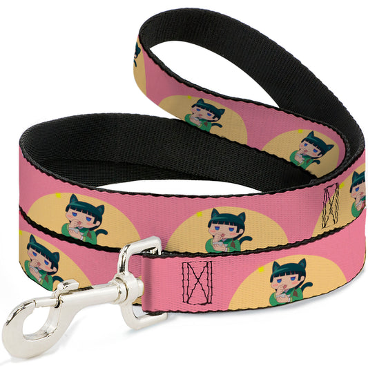 Dog Leash - The Apothecary Diaries Chibi Maomao Cat Pose Pink/Yellow