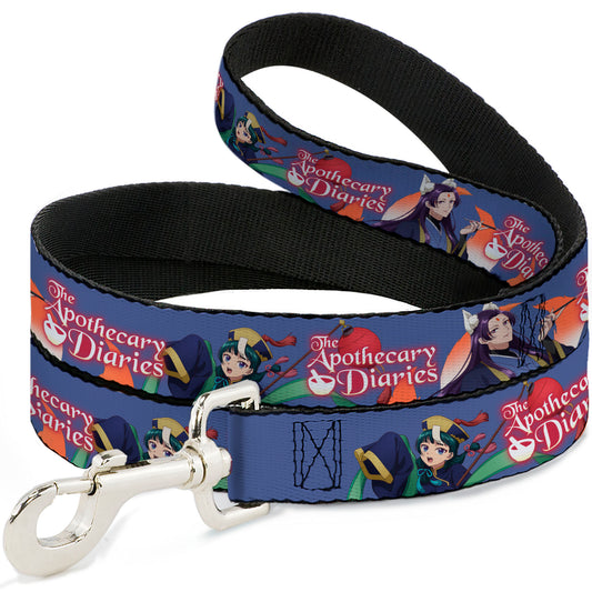 Dog Leash - THE APOTHECARY DIARIES Jinshi and Maomao Pose and Title Logo Purple
