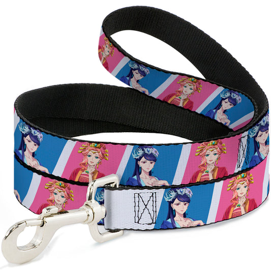 Dog Leash - The Apothecary Diaries Gyokuyo and Lihua Pose Blocks White/Pink/Blue