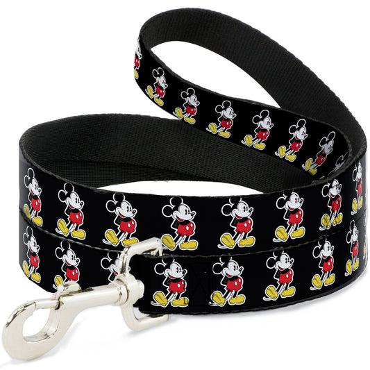 Dog Leash - Classic Mickey Mouse Pose Black
