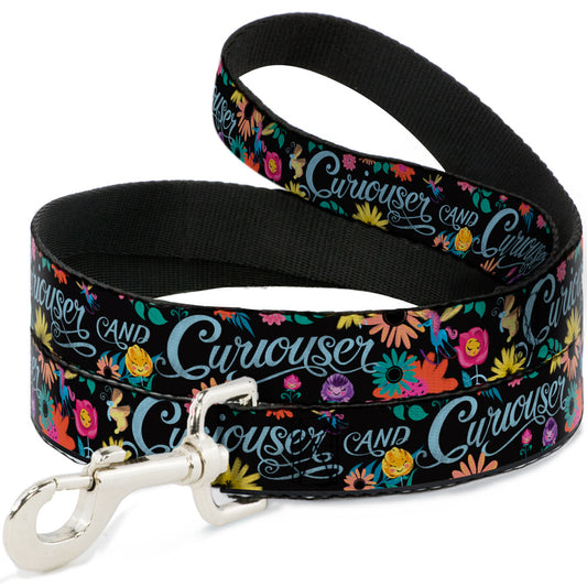 Dog Leash - CURIOUSER AND CURIOUSER/Flowers of Wonderland Collage
