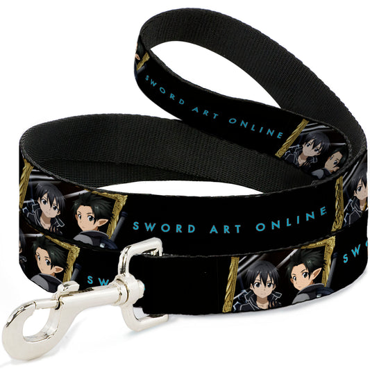 Dog Leash - SWORD ART ONLINE Kirito Reflection Poses and Title Logo Black