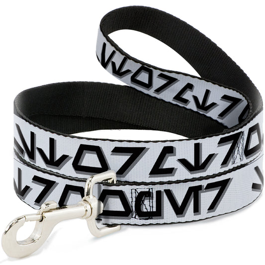 Dog Leash - Star Wars Aurebesh STORMTROOPER White/Gray/Black