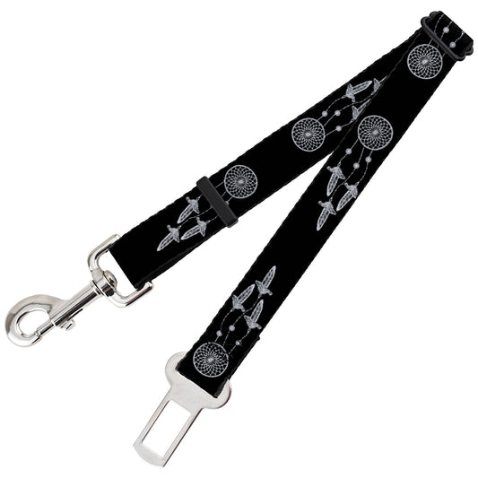 Dog Safety Seatbelt for Cars - Dream Catcher Black White