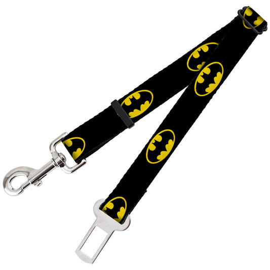 Dog Safety Seatbelt for Cars - Batman Shield Black Yellow