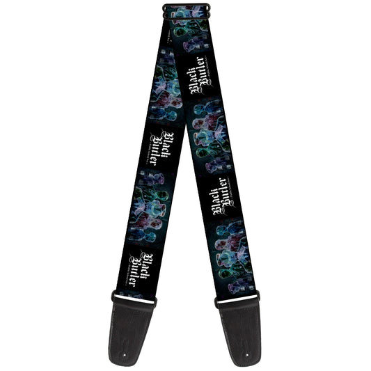Guitar Strap - BLACK BUTLER Five Character Group Pose and Title Logo Black