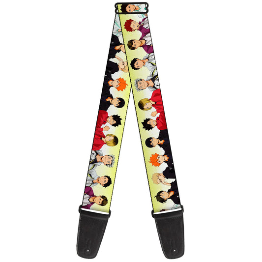 Guitar Strap - Haikyu Six Volleyball Team Player Pairs Line Up Yellows
