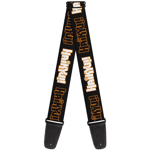 Guitar Strap - HAIKYU Title Logos Black/Orange/White