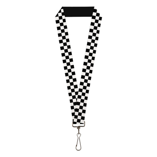 Lanyard - 1.0" - Checker Black White