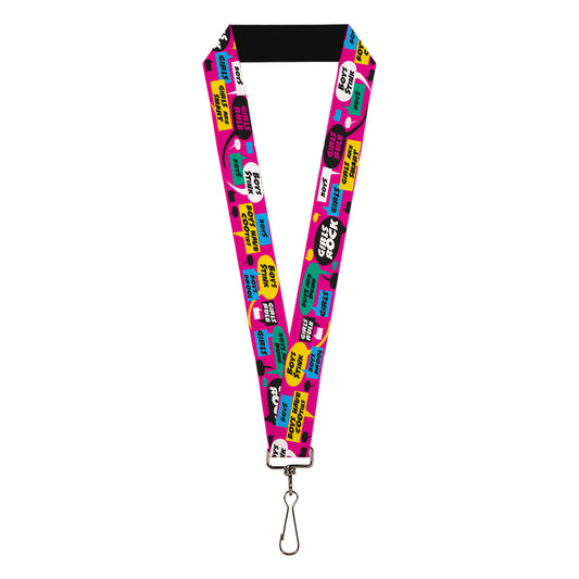 Lanyard - 1.0" - Girls Rule Bubbles
