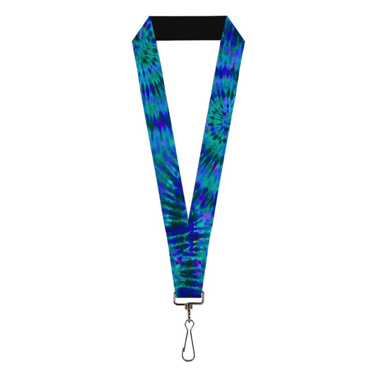 Lanyard - 1.0" - Tie Dye Green Blue Purple