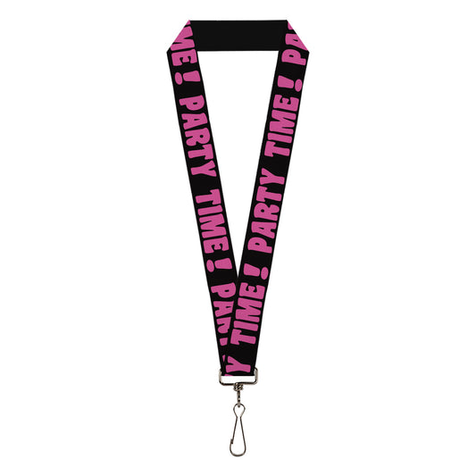 Lanyard - 1.0" - PARTY TIME! Black Fuchsia