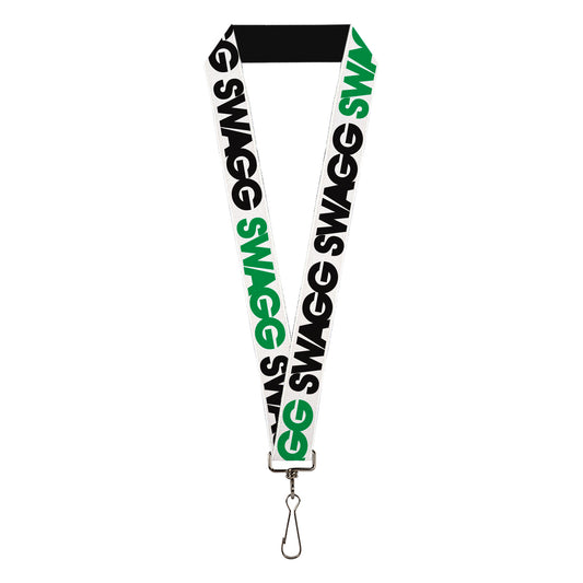 Lanyard - 1.0" - SWAGG White Black Green