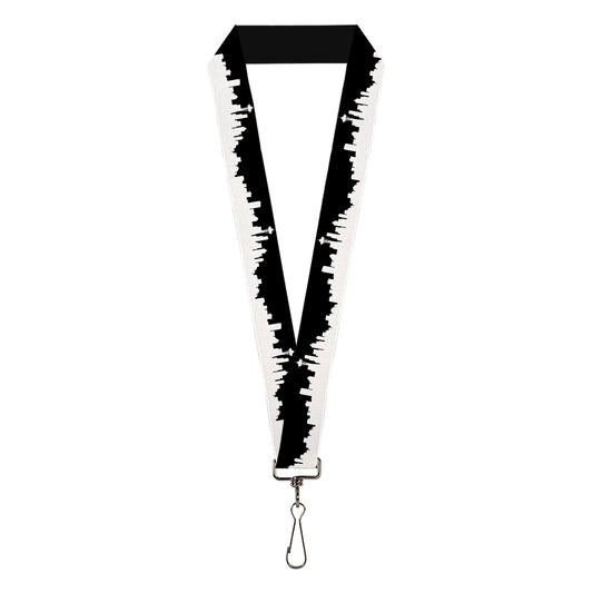 Lanyard - 1.0" - Seattle Solid Skyline Black White