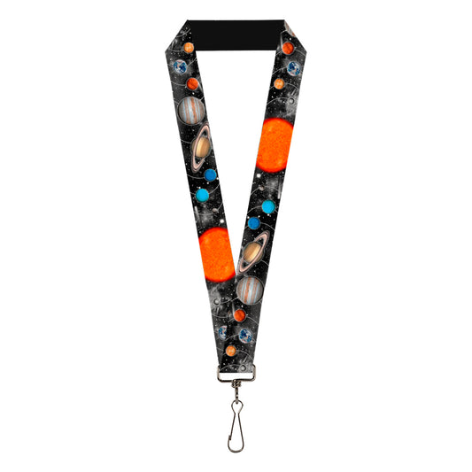 Lanyard - 1.0" - Solar System Sun Planets Stars