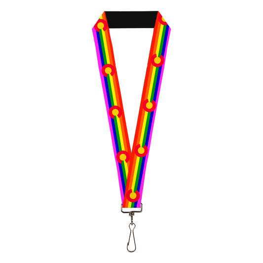 Lanyard - 1.0" - Colorado Flags2 Pride