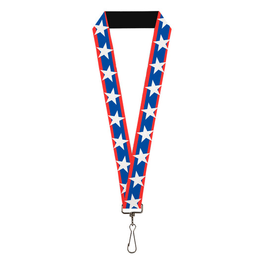 Lanyard - 1.0" - Stars Stripes Red Blue White