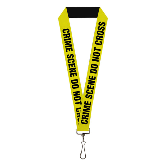 Lanyard - 1.0" - CRIME SCENE DO NOT CROSS Yellow Black