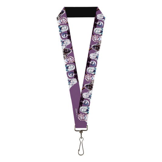 Lanyard - 1.0" - Demon Slayer The Spider Family Poses Purple