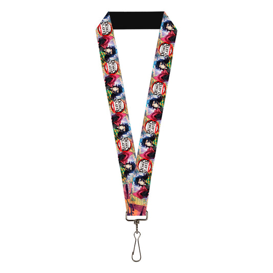 Lanyard - 1.0" - DEMON SLAYER Giyu Tomioka Pose and Title Logo