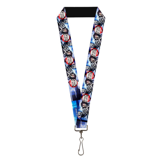 Lanyard - 1.0" - DEMON SLAYER Obanai Iguro Pose and Title Logo