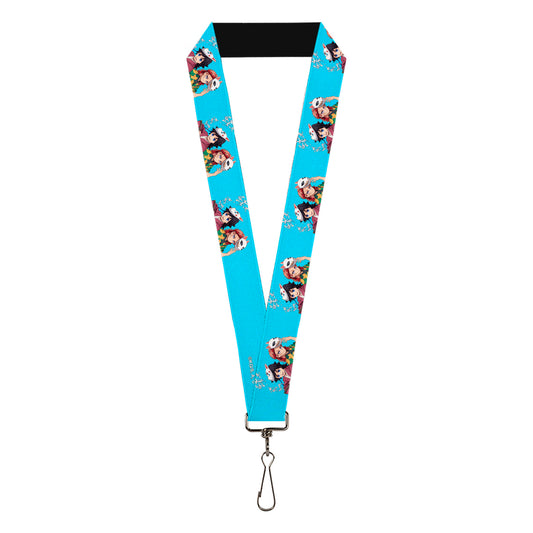 Lanyard - 1.0" - Demon Slayer Giyu and Sabito Warding Mask Pose Blue