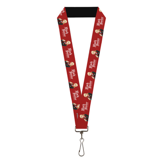 Lanyard - 1.0" - BLACK BUTLER Edgar Redmond Pose and Title Logo Red