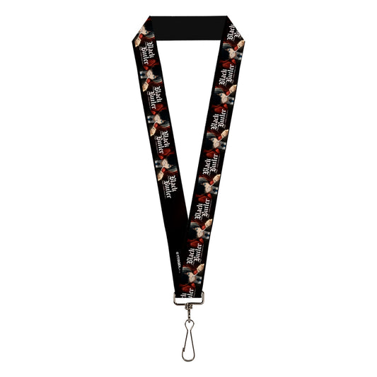 Lanyard - 1.0" - BLACK BUTLER Ciel Phantomhive Fork Pose and Title Logo