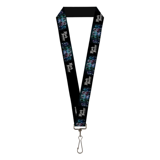 Lanyard - 1.0" - BLACK BUTLER Five Character Group Pose and Title Logo Black