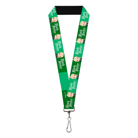 Lanyard - 1.0" - BLACK BUTLER Chibi Herman Greenhill Pose and Title Logo Greens