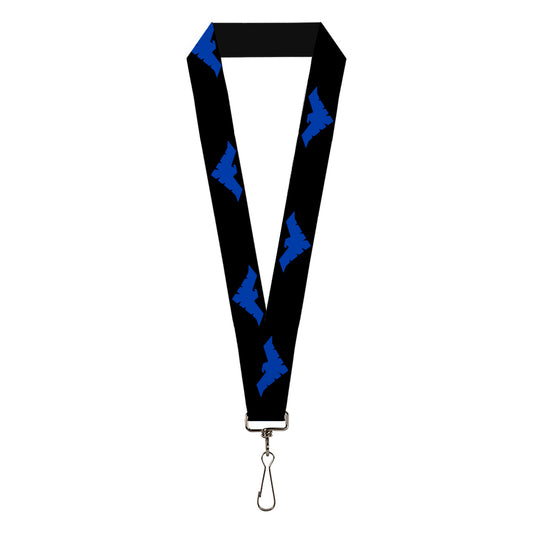 Lanyard - 1.0" - Nightwing Logo Black Blue