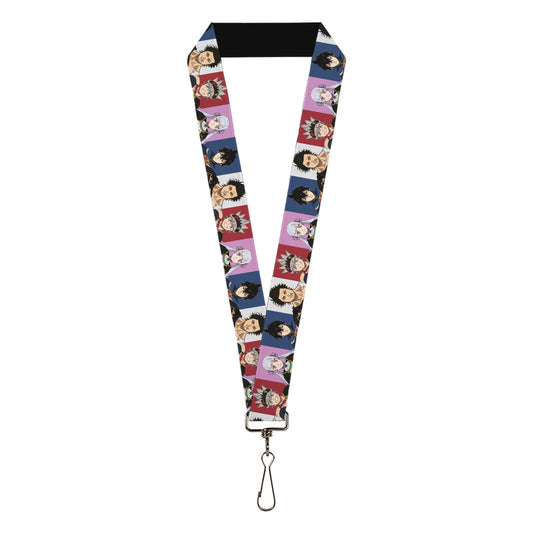 Lanyard - 1.0" - Black Clover Four Character Pose Blocks Multi Color
