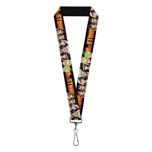 Lanyard - 1.0" - DR. STONE Title Logo and Character Group Black