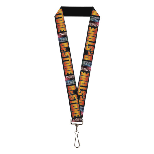 Lanyard - 1.0" - DR. STONE Title Logo and Ibarra Suika Split Pose Black