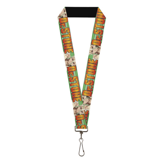 Lanyard - 1.0" - DR. STONE Title Logo and Suika Face Close-Up Greens