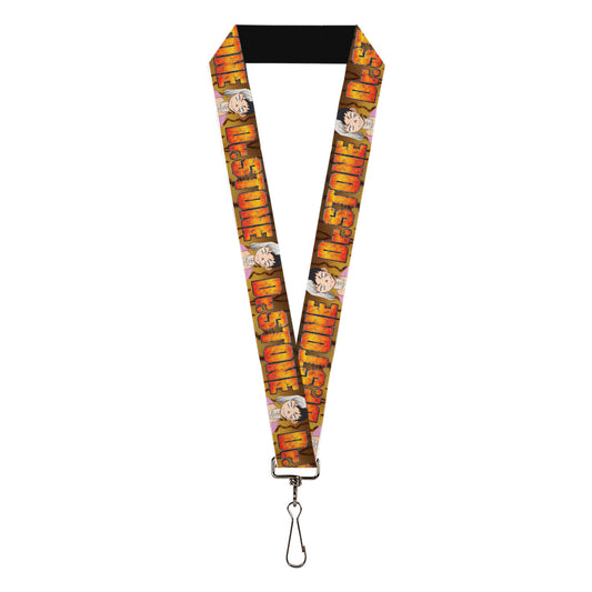 Lanyard - 1.0" - DR. STONE Title Logo and Gen Asagiri Expression Orange