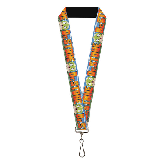 Lanyard - 1.0" - DR. STONE Title Logo and Suika Surprised Pose Blues