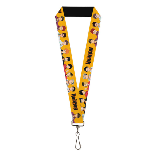 Lanyard - 1.0" - HAIKYU Player Characters and Title Logo Yellow