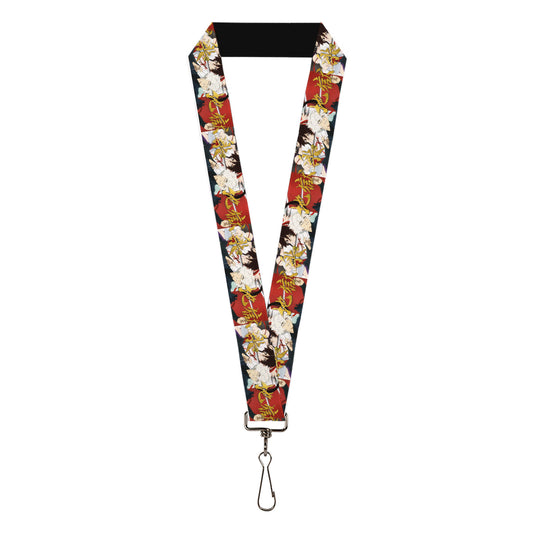 Lanyard - 1.0" - Hell's Paradise Gabimaru and Sagiri Title Pose and Logo Red