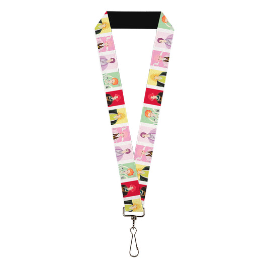 Lanyard - 1.0" - Hell's Paradise Tensen Character Pose Blocks White/Multi Color