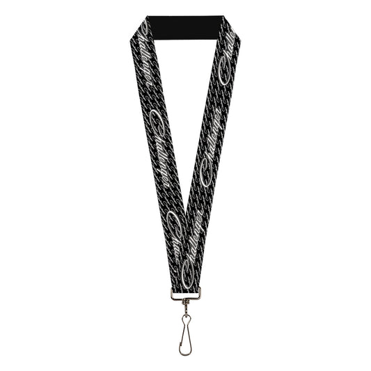 Lanyard - 1.0" - CHALLENGER Repeat w Text Black White