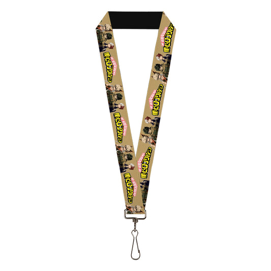 Lanyard - 1.0" - MY HERO ACADEMIA Character Trio Pose and Title Logo Tan