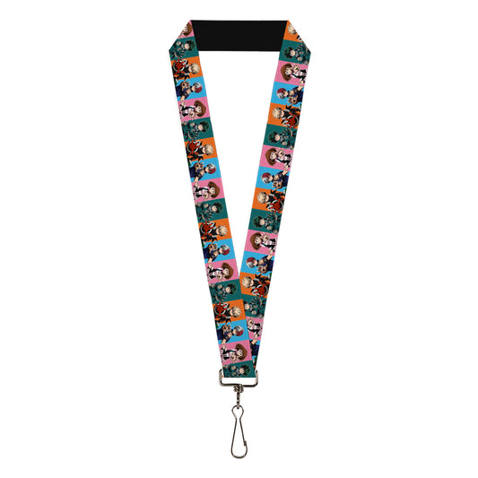 Lanyard - 1.0" - My Hero Academia Character Hand Up Pose Blocks Multi Color