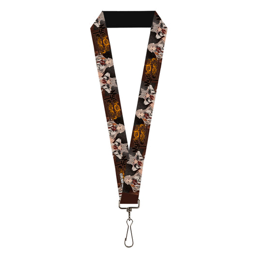 Lanyard - 1.0" - MUSHOKU TENSEI Pursena and Minitona Pose and Title Logo Brown