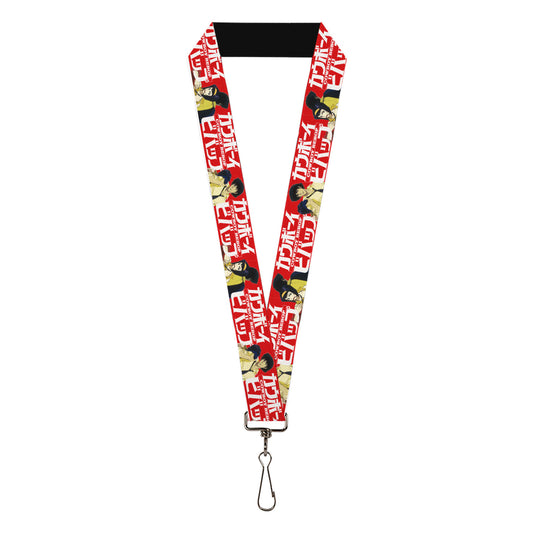 Lanyard - 1.0" - COWBOY BEBOP Spike and Faye Back to Back Pose and Title Logo Red/White