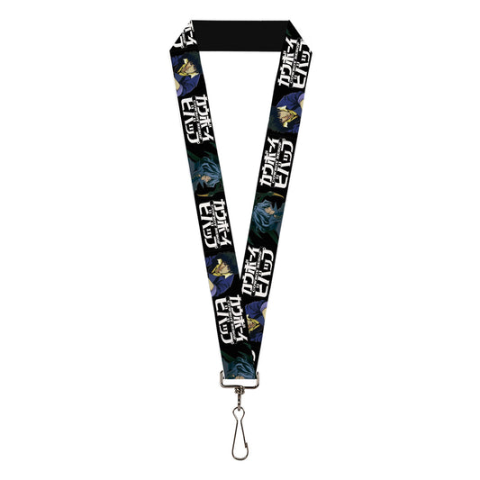 Lanyard - 1.0" - COWBOY BEBOP Spike and Vicious Pose and Title Logo Black/Blues