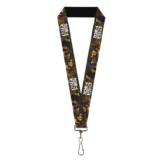 Lanyard - 1.0" - COWBOY BEBOP Jet Black and Crew Bonsai Tree Scene and Title Logo